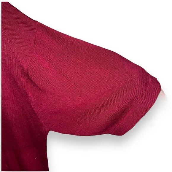 Roberto Villini Burgundy Red Silk Mockneck Sweater Size L - Picture 5 of 6